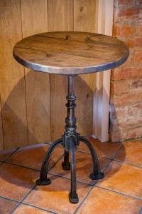 Pedestal Wine / Side Table Cast Antique Iron