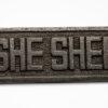 Cast Iron She Shed Sign 6" by 2"