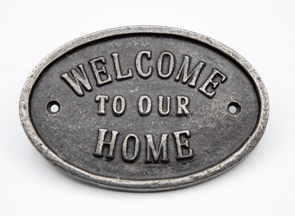 Cast Iron To Our Home Sign Happy Tails Rehoming